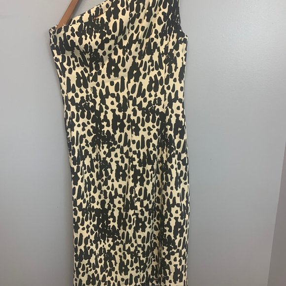 Michael Kors One Shoulder Animal Print Dress - Picture 4 of 5